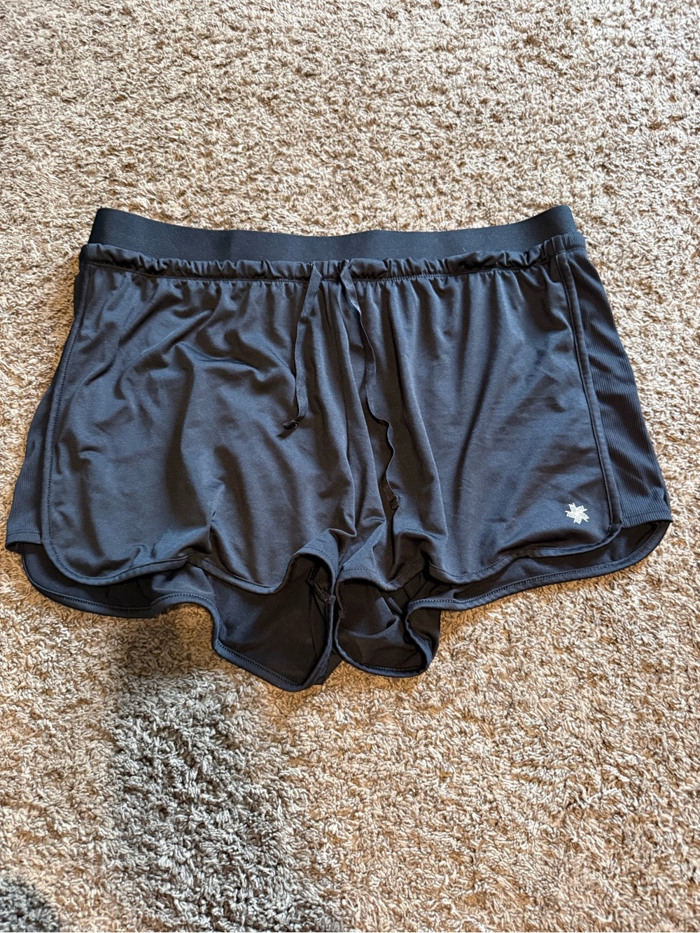 Women’s Black Athletic Drawstring Shorts